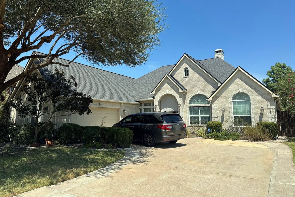 Custom Pearland home with a new roof after hail replacement